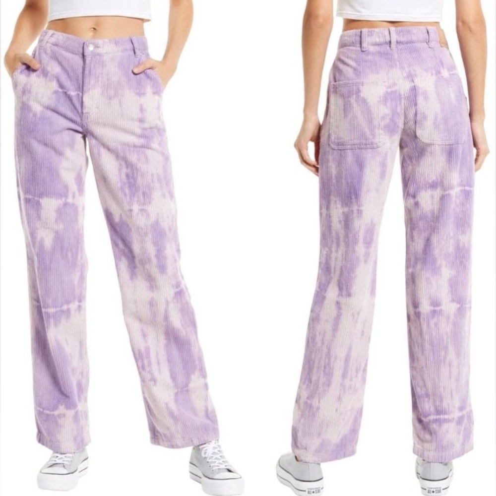 WE THE FREE TIE-DYE REESE PITCHED STRAIGHT LEG CORDUROY PANTS